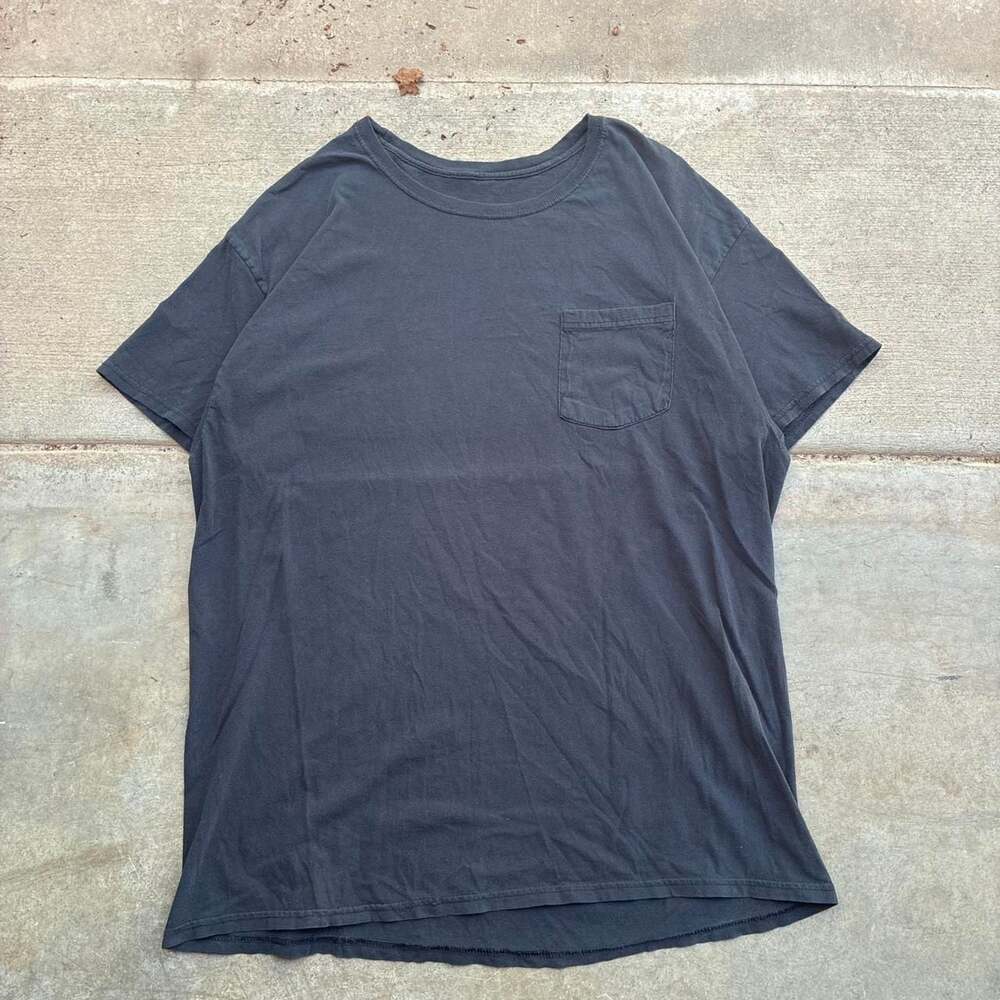Vintage Faded Black Pocket T-Shirt